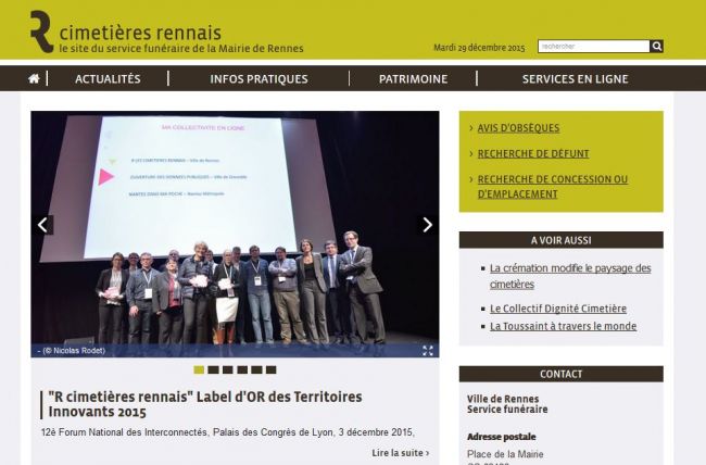 Bravo a Rennes métropole pour le label d'or au forum des interconnectés pour son site  Alkante