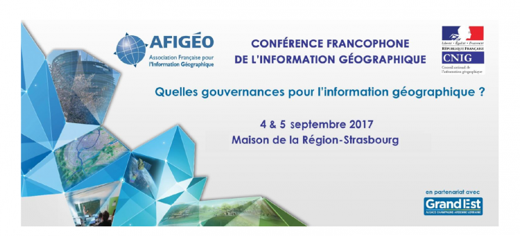 Alkante partenaire de la Conférence francophone de l'information géographique du 4 & 5 septembre